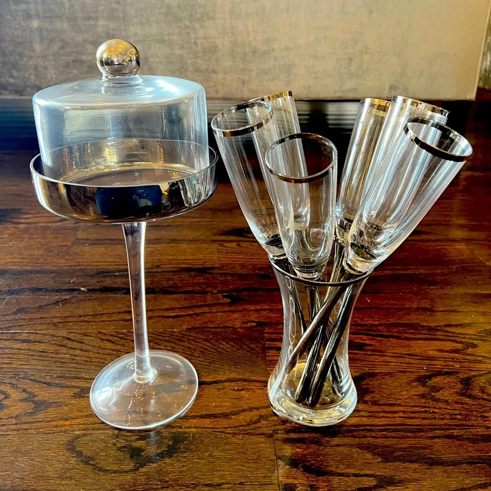 Z Gallery cake stand and champagne floats
